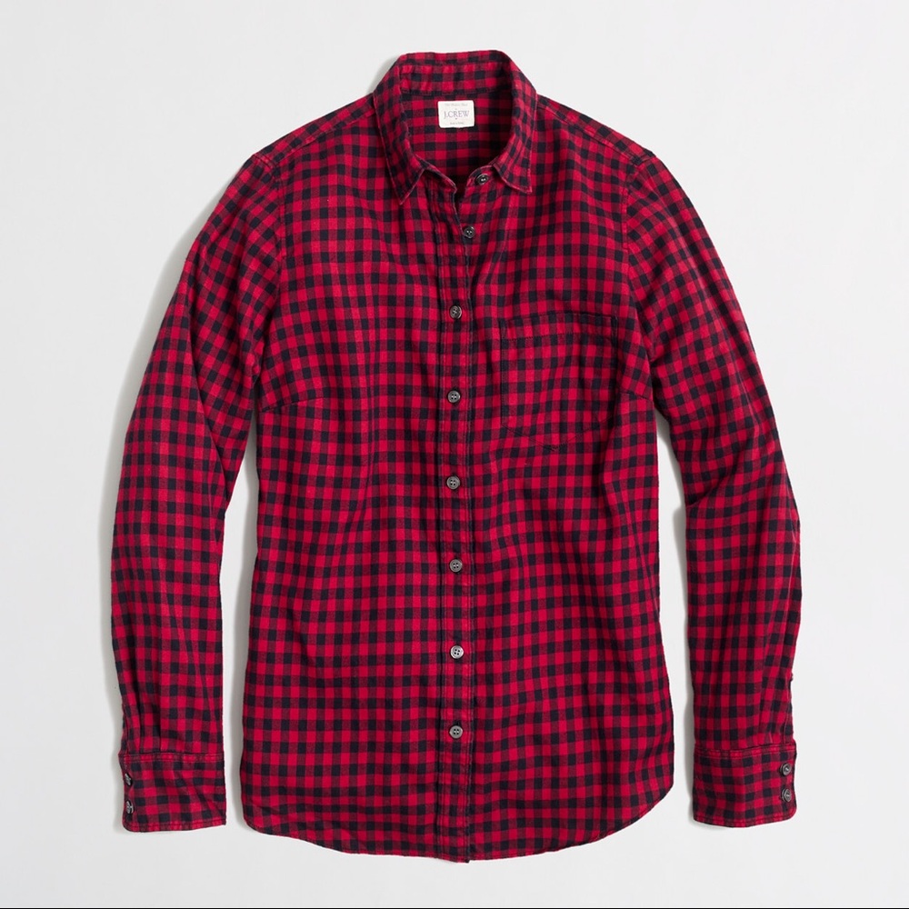 The Perfect Shirt by J.Crew in Red + Black Gingham